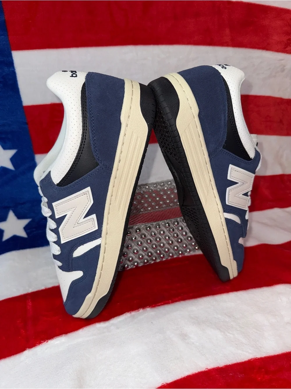 New Balance Court BB480PEN Men's 12 Blue, White and Cream Casual Sneakers